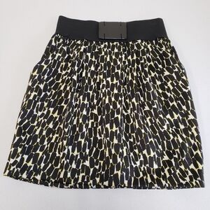 Forever 21 Twenty One Black Yellow White Skirt with Pockets Size Small